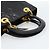 Borsa Christian Dior Lady Dior in pelle di agnello nera e oro Auth 186836SAV Nero D'oro - vista 7