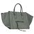 Céline Borsa CELINE Luggage Small Square Phantom in pelle Grigio Oro Autentica am11897M Marrone D'oro