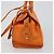 SAINT LAURENT Cabas Mini Hand Bag Leather 2way Orange Gold Auth 185950A D'oro Arancione - vista 3