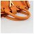 SAINT LAURENT Cabas Mini Hand Bag Leather 2way Orange Gold Auth 185950A D'oro Arancione - vista 7