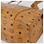 Borsa Tote MCM Vicetos Logogram PVC Pelle Marrone Oro Auth 187348 D'oro - vista 15
