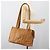 Borsa Tote MCM Vicetos Logogram PVC Pelle Marrone Oro Auth 187348 D'oro - vista 22