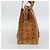 Borsa Tote MCM Vicetos Logogram PVC Pelle Marrone Oro Auth 187348 D'oro - vista 4