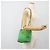 Borsa a Spalla con Catena PRADA Nylon Verde Oro Auth 186013A D'oro - vista 25