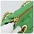 Borsa a Spalla con Catena PRADA Nylon Verde Oro Auth 186013A D'oro - vista 9