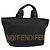 FENDI Handtasche Canvas Schwarz Silber Auth 187337