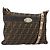 Borsa a Spalla FENDI Zucca Canvas Nero Marrone Auth 185617A