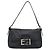 Bolsa de Ombro FENDI Mamma Baguette em Couro Preto Prata Autêntica 187091SAM - vista 13