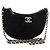 CHANEL Matelasse Chain Shoulder Bag Velor Black Gold CC Auth 186258SM Nero D'oro