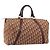 Bolso Boston Christian Dior Trotter Canvas Beige Oro Auth 182507 Dorado