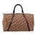 Bolso Boston Christian Dior Trotter Canvas Beige Oro Auth 182507 Dorado - vista 13
