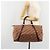 Bolso Boston Christian Dior Trotter Canvas Beige Oro Auth 182507 Dorado - vista 21
