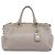 PRADA Galleria Handtasche aus Leder 2way Grau Gold Auth 186121V - Ansicht 13