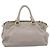 PRADA Galleria Handtasche aus Leder 2way Grau Gold Auth 186121V - Ansicht 2