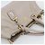 PRADA Galleria Handtasche aus Leder 2way Grau Gold Auth 186121V - Ansicht 6