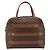 Céline Borsa CELINE Macadam Canvas PVC Pelle Marrone Oro Auth 186813 D'oro - vista 13