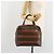 Céline Borsa CELINE Macadam Canvas PVC Pelle Marrone Oro Auth 186813 D'oro - vista 25