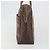 Céline Borsa CELINE Macadam Canvas PVC Pelle Marrone Oro Auth 186813 D'oro - vista 3