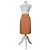 Céline Gonna in cotone Vintage Celine con dettaglio a catena Pesca XS