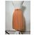 Céline Gonna in cotone Vintage Celine con dettaglio a catena Pesca XS - vista 12