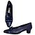 Chloé Décolleté Vintage Chloe in pelle con fiocco Viola scuro Blu navy EU36.5