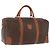 Céline Borsa Boston CELINE Macadam Canvas PVC Pelle Marrone Oro Auth 185992 D'oro