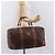 Céline Borsa Boston CELINE Macadam Canvas PVC Pelle Marrone Oro Auth 185992 D'oro - vista 24