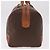 Céline Borsa Boston CELINE Macadam Canvas PVC Pelle Marrone Oro Auth 185992 D'oro - vista 4