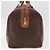 Céline Borsa Boston CELINE Macadam Canvas PVC Pelle Marrone Oro Auth 185992 D'oro - vista 5
