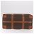 Céline Borsa Boston CELINE Macadam Canvas PVC Pelle Marrone Oro Auth 185992 D'oro - vista 6