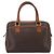Céline Borsa CELINE Macadam Canvas PVC Pelle Marrone Oro Auth 187100 D'oro - vista 2