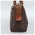 Céline Borsa CELINE Macadam Canvas PVC Pelle Marrone Oro Auth 187100 D'oro - vista 4