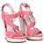 Autre Marque Sandali espadrilles con cinturino alla caviglia in nubuck rosa Casadei - vista 2