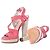 Autre Marque Sandali espadrilles con cinturino alla caviglia in nubuck rosa Casadei - vista 8