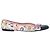 Ballerine Chanel con punta bicolore in tela multicolore e pelle verniciata