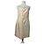 Céline Abito vintage Celine in viscosa e seta crema L Beige