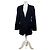 Vintage Dior Men's Wool Blazer Navy Silk Lined S-M Navy blue