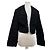 Chloé Vintage Chloe Wildlederjacke mit Kunstpelzkragen Schwarz L