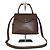 Vintage Givenchy strukturierte Lederhandtasche Braun Goldverschluss