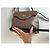 Vintage Givenchy strukturierte Lederhandtasche Braun Goldverschluss - Ansicht 12