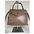 Vintage Givenchy strukturierte Lederhandtasche Braun Goldverschluss - Ansicht 14
