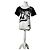 T-shirt in cotone Vintage Chloé Logo Nera Bianca L Nero