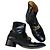 Stivaletti in pelle vintage Gucci da uomo neri e oro EU9.5 Nero