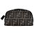 Beauty case Vintage Fendi FF Monogram Canvas Marrone Nero