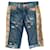 Dolce & Gabbana Python-Print Denim Shorts Braun Blau