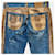 Dolce & Gabbana Python-Print Denim Shorts Braun Blau - Ansicht 10