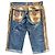 Dolce & Gabbana Python-Print Denim Shorts Braun Blau - Ansicht 2
