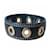 Coach Bracciale in pelle nera con occhielli Nero - vista 2