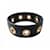 Coach Bracciale in pelle nera con occhielli Nero - vista 5