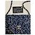 Borsa Chanel Classic Flap blu navy in tessuto Bianco - vista 4